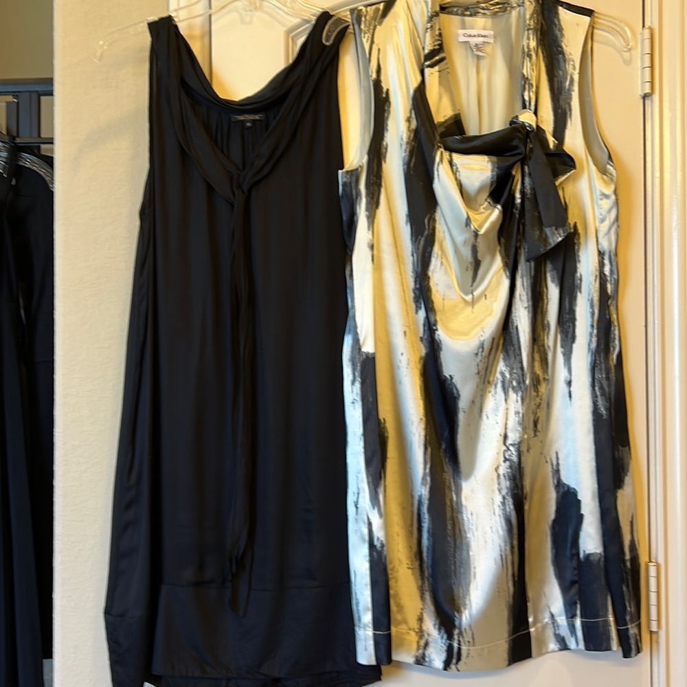 Diane Von Furstenberg beautiful black dress size M and Calvin Klein black/white